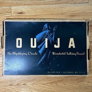VTG 50s William Fuld Ouija Board No. 601 Baltimore MD Blue Hooded Figure